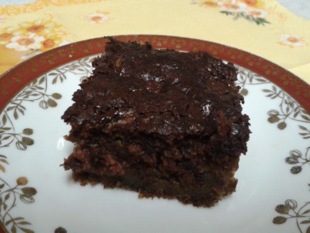 Šťavnatý cukinový brownies.